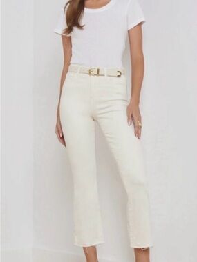 L’Agence KENDRA High-Rise Cropped Flare in Vintage White - Size 31 (10/12)